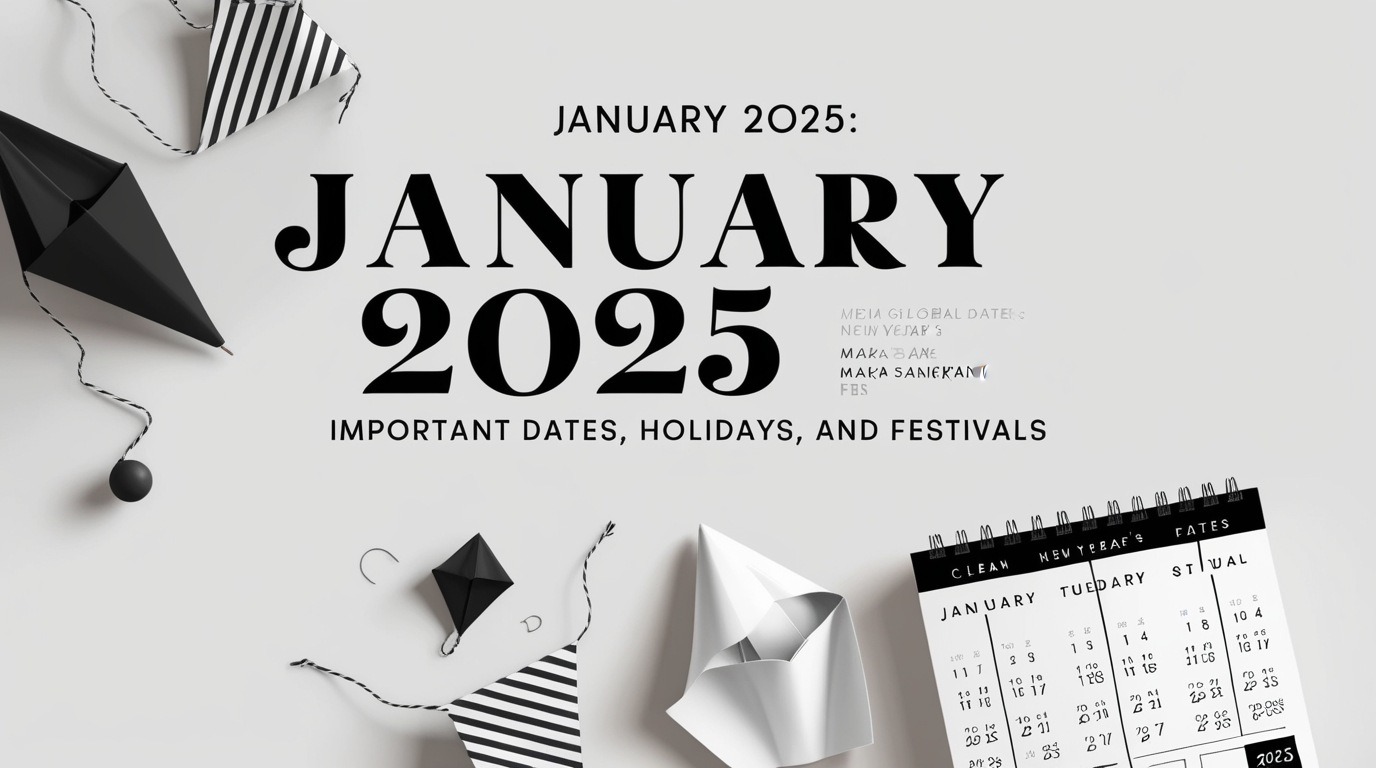 january 2025 important dates holidays and festivals